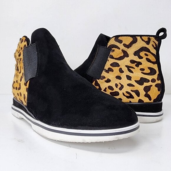J Renee Philllipa Leopard Suede Ankle Boot, Women's 6 - Picture 1 of 13